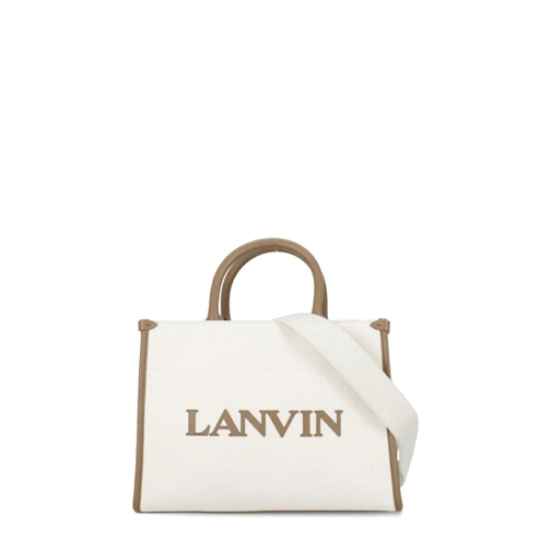 Lanvin Tote Cotton And Linen Shopping Bag White