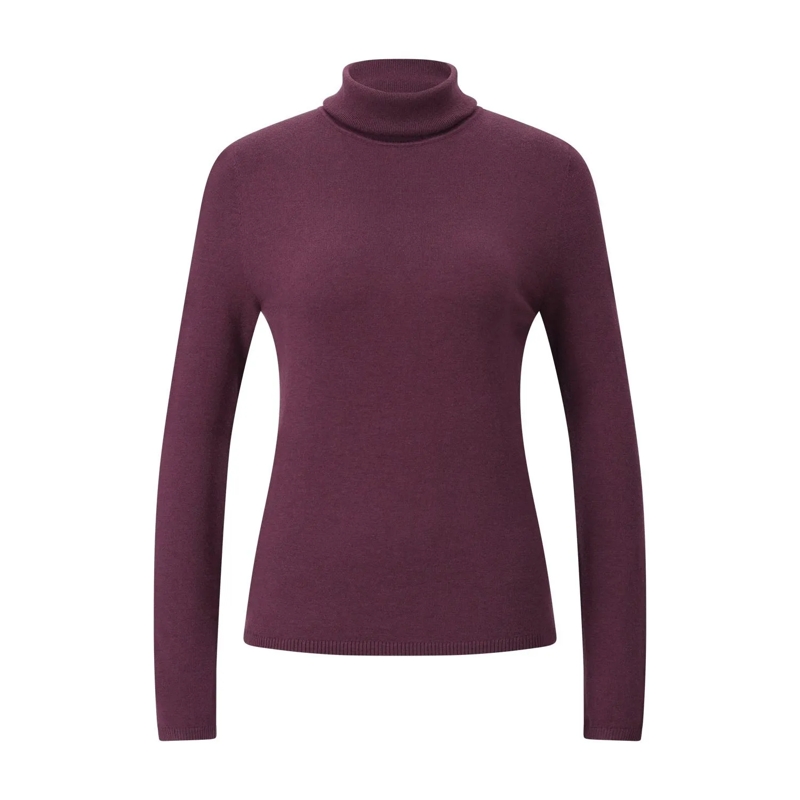 Luisa Cerano Pullover Pullover mit Rollkragen Lila