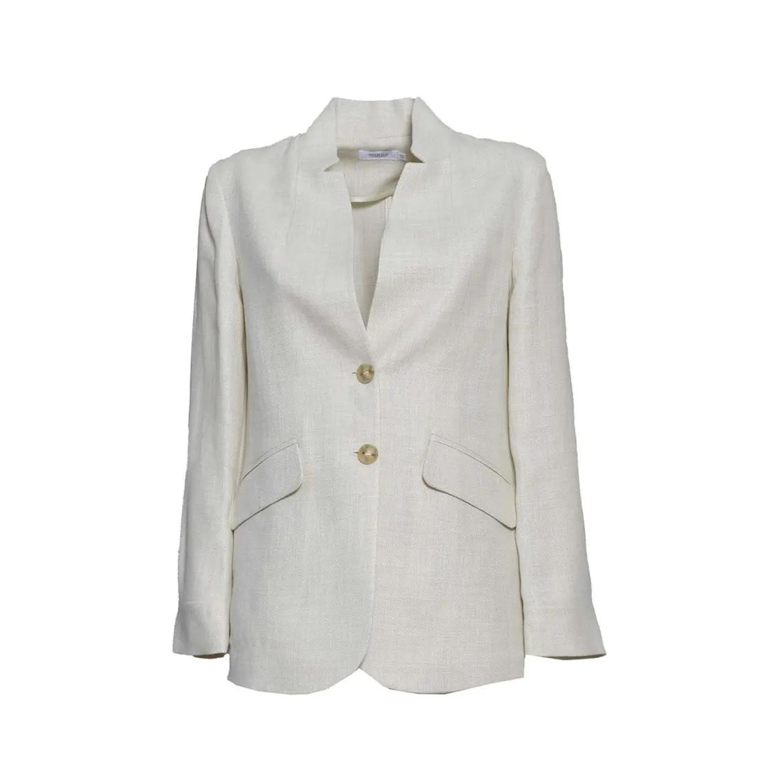 Thumbnail - Barba - Blazer Gi1 Single Breasted In Beige Linen - Größe 40 - beige