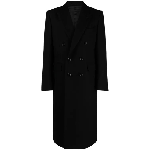 Lardini Double-Breasted Coat Black 