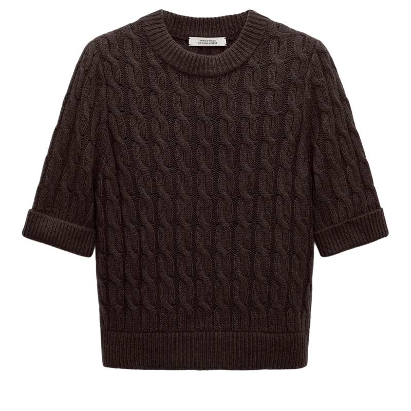 Dorothee Schumacher Pullover SHEER SOFTNESS pullover black chocolate