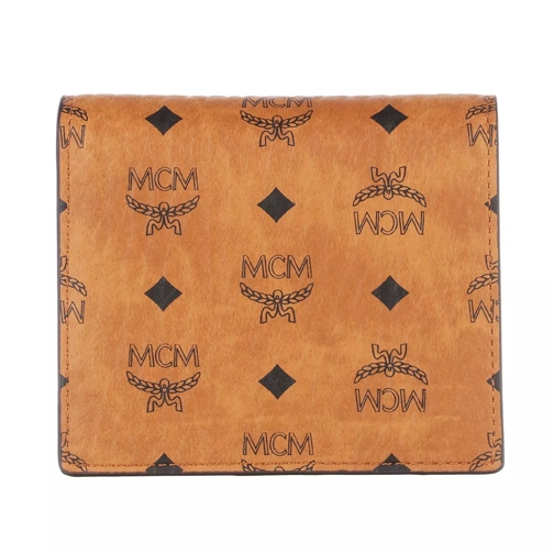 MCM Visetos Org W-F16-1 2Fd Wallet Mini  Cognac Portefeuille à deux volets