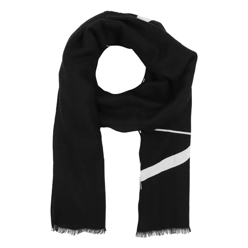 Valentino Garavani VLTN Scarf Black/White Wollen Sjaal