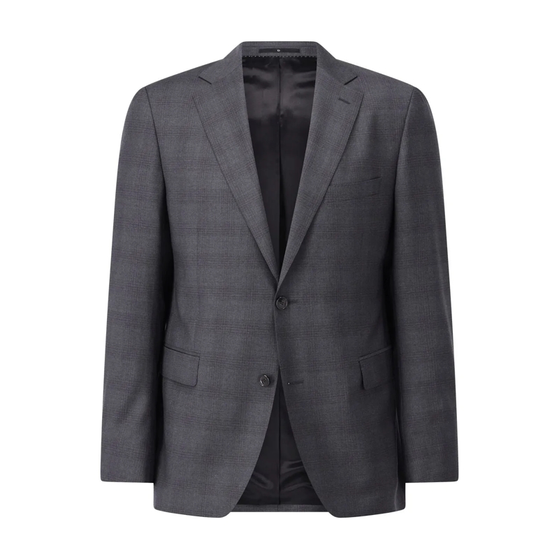 Dressler Anzugjacke Anzugsakko mit Karo Muster Dunkelgrau