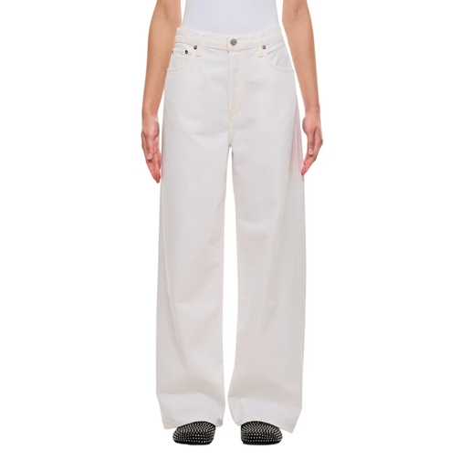 Agolde Jeans Low Slung Baggy Denim Pants White