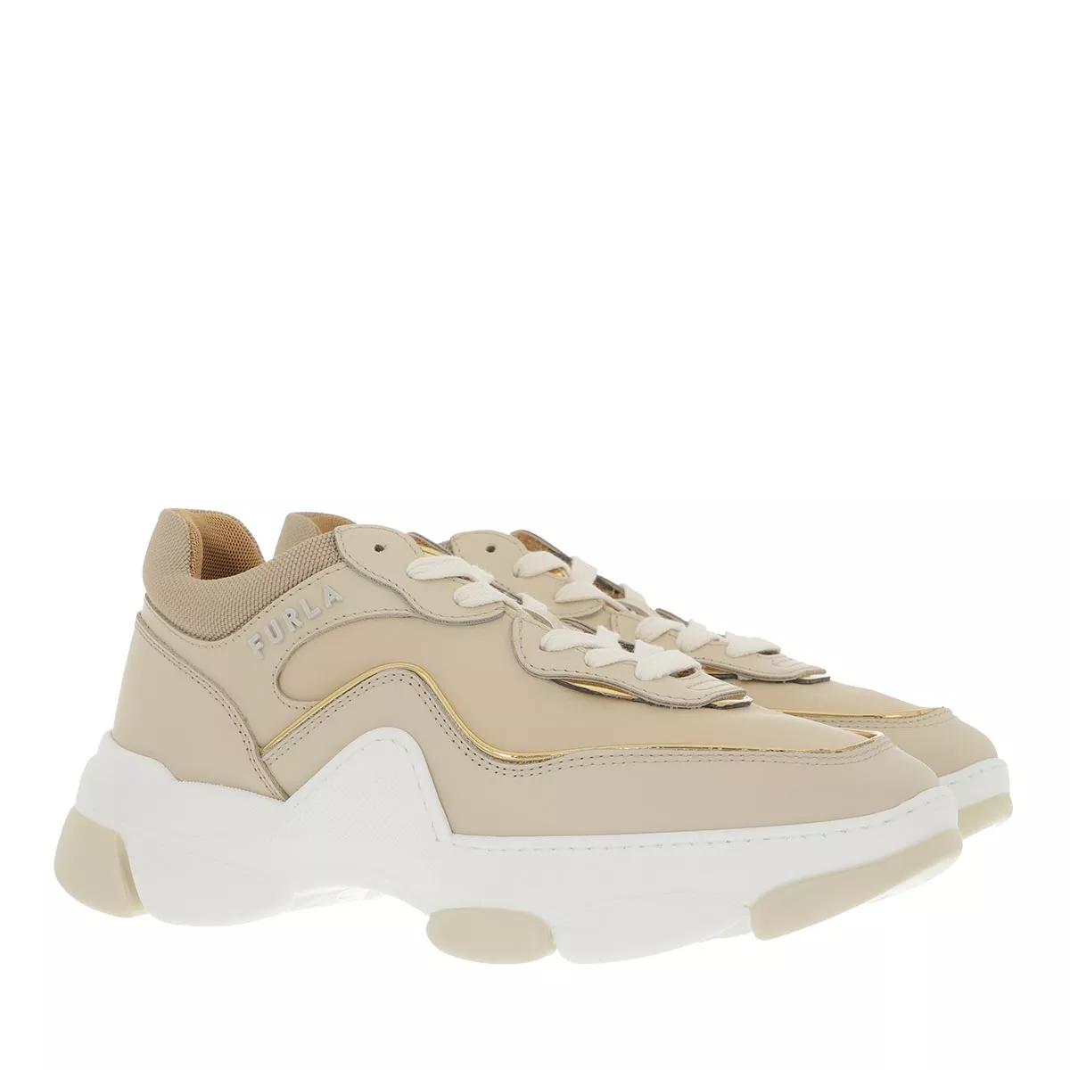 Furla Wonderlace-Up Sneaker Pergamena+Sand H+Color Oro Light | Low-Top ...