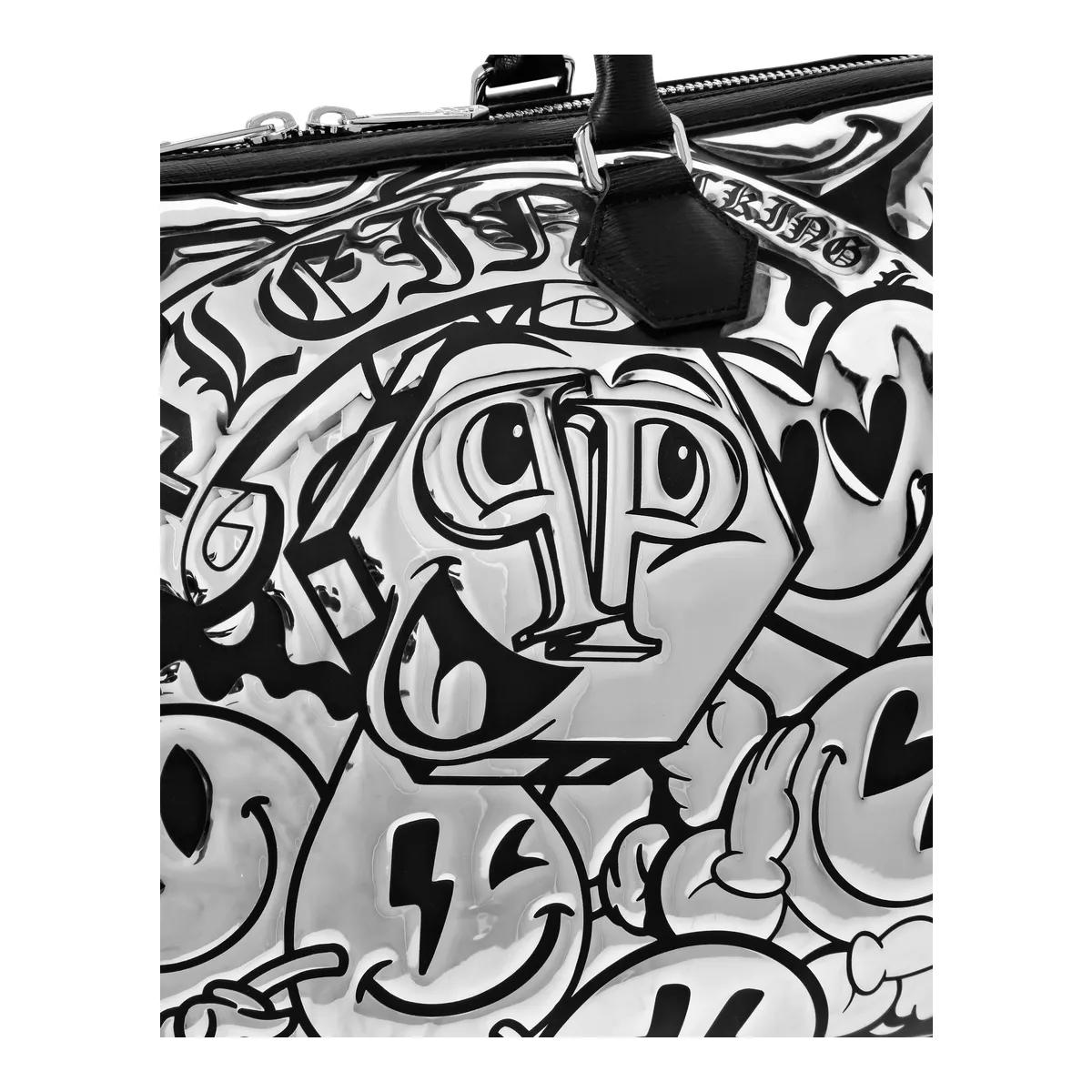 Thumbnail - Philipp Plein Weekender - Henkeltasche Smile - Gr. unisize - in Silber - für Damen
