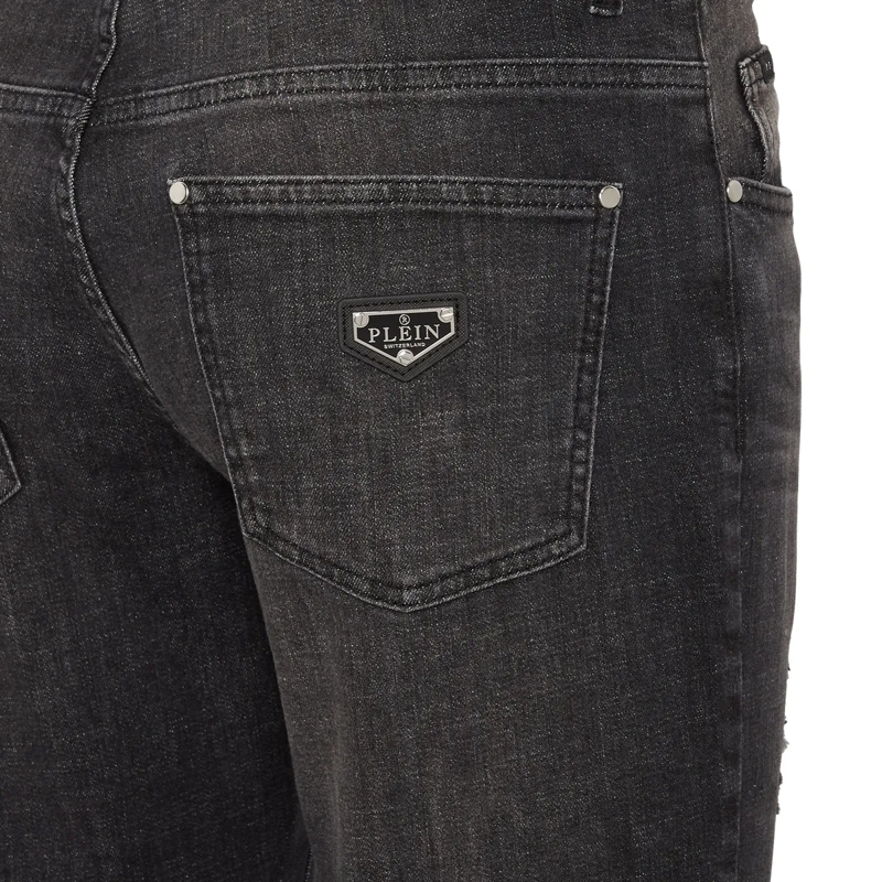 Philipp Plein Jeans mit geradem Bein Supergerader Schnitt dunkel-grau(Image 2)