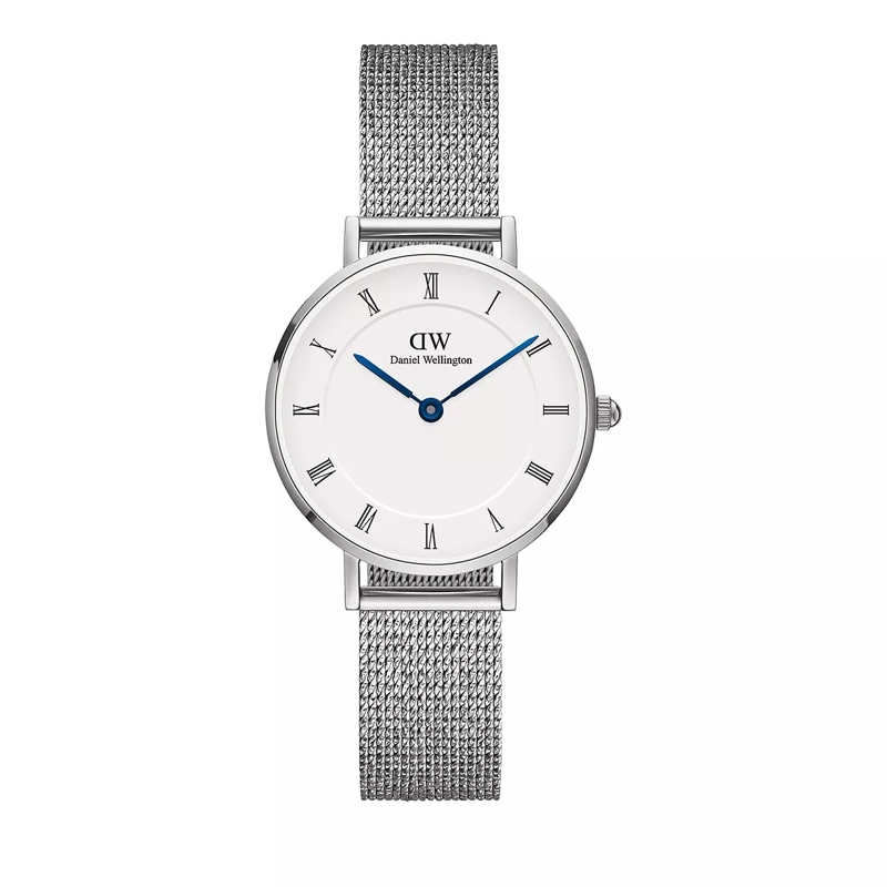 Daniel Wellington Quarzuhr Watch DW PETITE Roman Numerals 28 Sterling S White silver