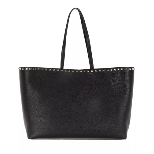 Valentino Garavani Rockstud Studded Shopping Bag Leather Nero Shopping Bag