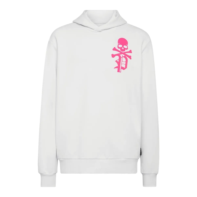 Philipp Plein Top Hoodie Gothic Plein weiss