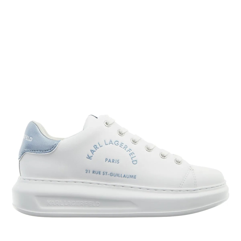 Karl Lagerfeld Low-Top-Sneaker Kapri Metal Maison Glitter White Text Lthr W/Blue