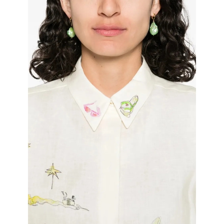 Tシャツ・カットソー Alemais Whimsical Graphic-Print Shirt Alemais Whimsical Graphic-print Shirt In White | ModeSens