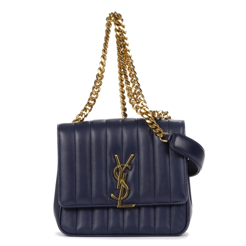 Saint Laurent Crossbody Bag Vicky Chain Flap Crossbody dunkel-blau