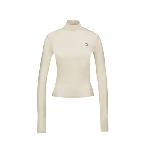 Coperni High Neck T-Shirt - Nylon - Beige Neutrals Langärmelige Oberteile