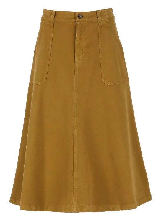 A.P.C. - Brown Cotton Skirt - Größe 40 - braun