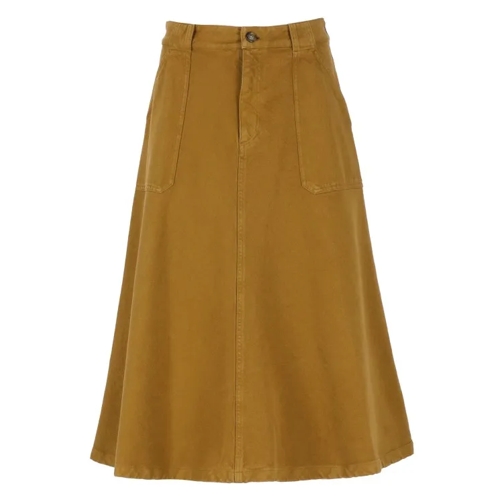 A.P.C. Brown Cotton Skirt Brown 