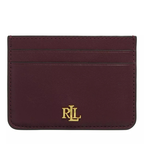 Lauren Ralph Lauren Slim Card Case Small Vintage Burgundy Porte-cartes