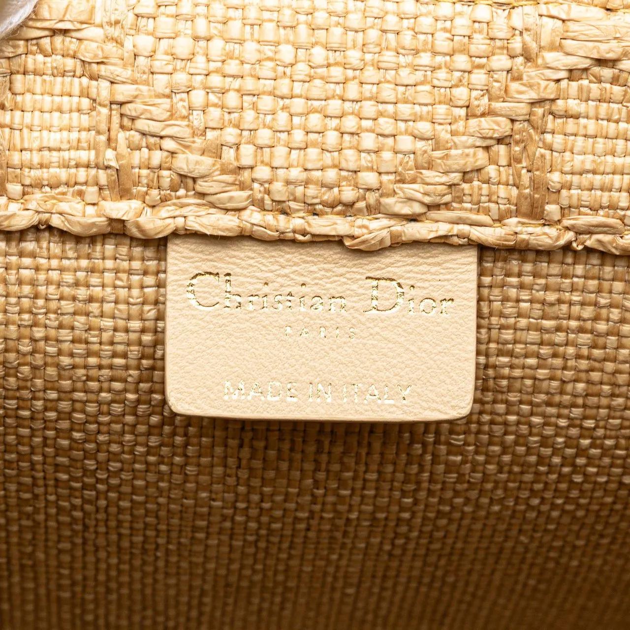 Thumbnail - Christian Dior Shopper - Small Raffia Cannage Book Tote - Gr. unisize - in Braun - für Damen
