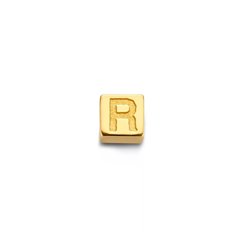 Isabel Bernard Pendentif R Gold Le Carré Felie 14 Karat Cube Charm Gold