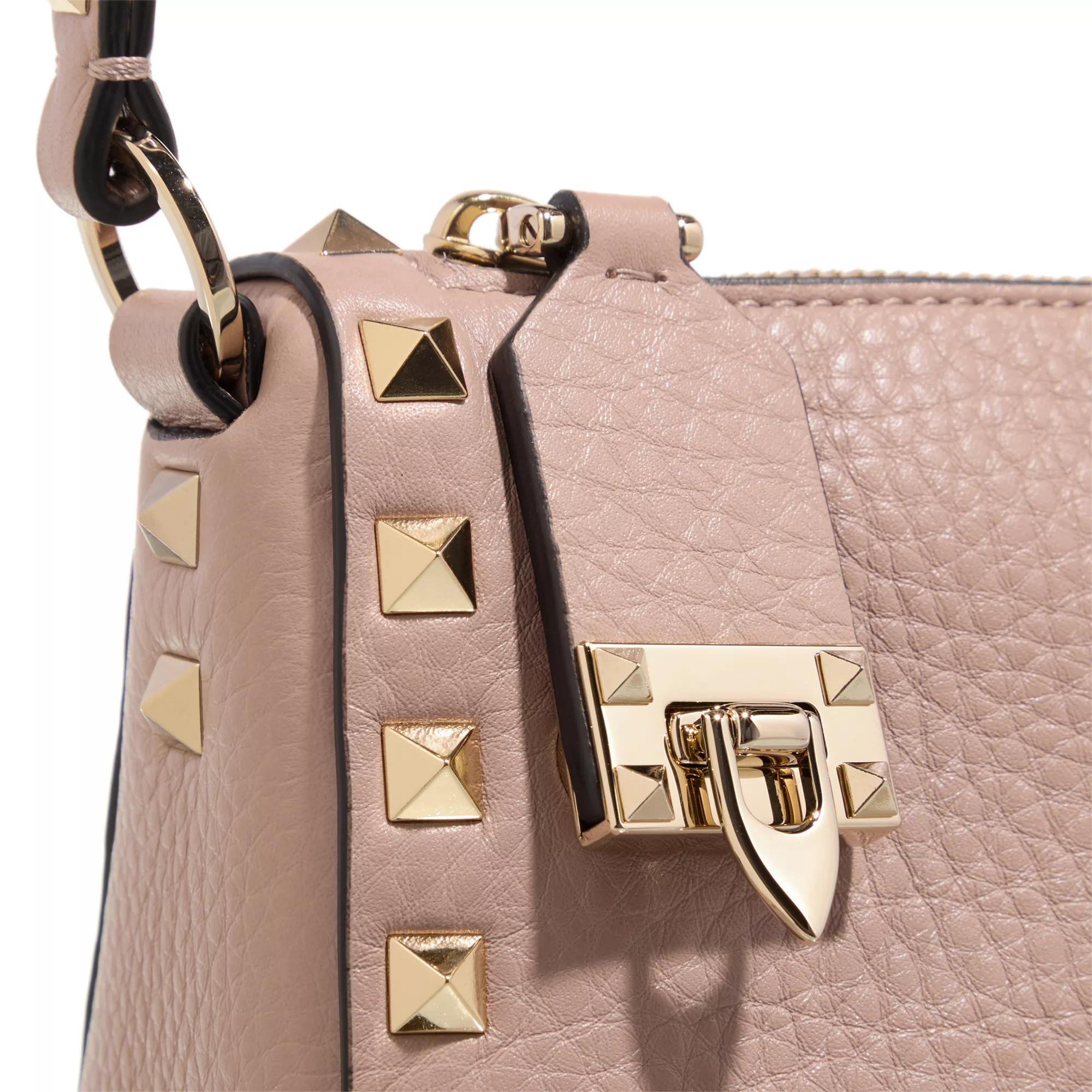 Valentino Garavani Crossbody bags Small Rockstud Shoulder Bag in taupe