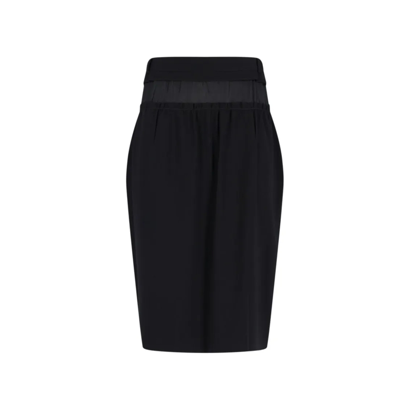 Maison Margiela Minirock "Four Stitches" Midi Skirt – Black Black