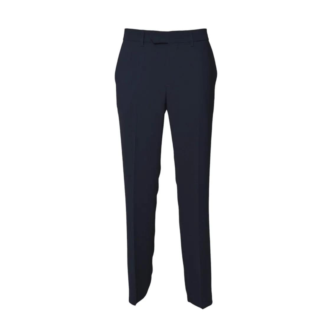 Thumbnail - Aspesi - Dark Blue Crepe Cady Trousers - Größe 44 - blau
