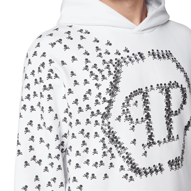 Philipp Plein Sweatshirt Hoodie Skull&Bones weiss(Image 5)