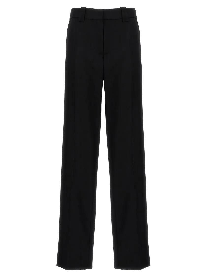 Thumbnail - Paco Rabanne - Classic Tailored Black Wool Pants - Größe 38 - schwarz