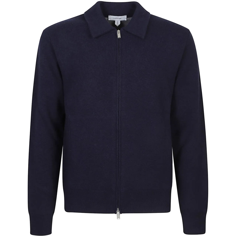Lardini Daunenjacke Double Bomber Jacket Blue blau