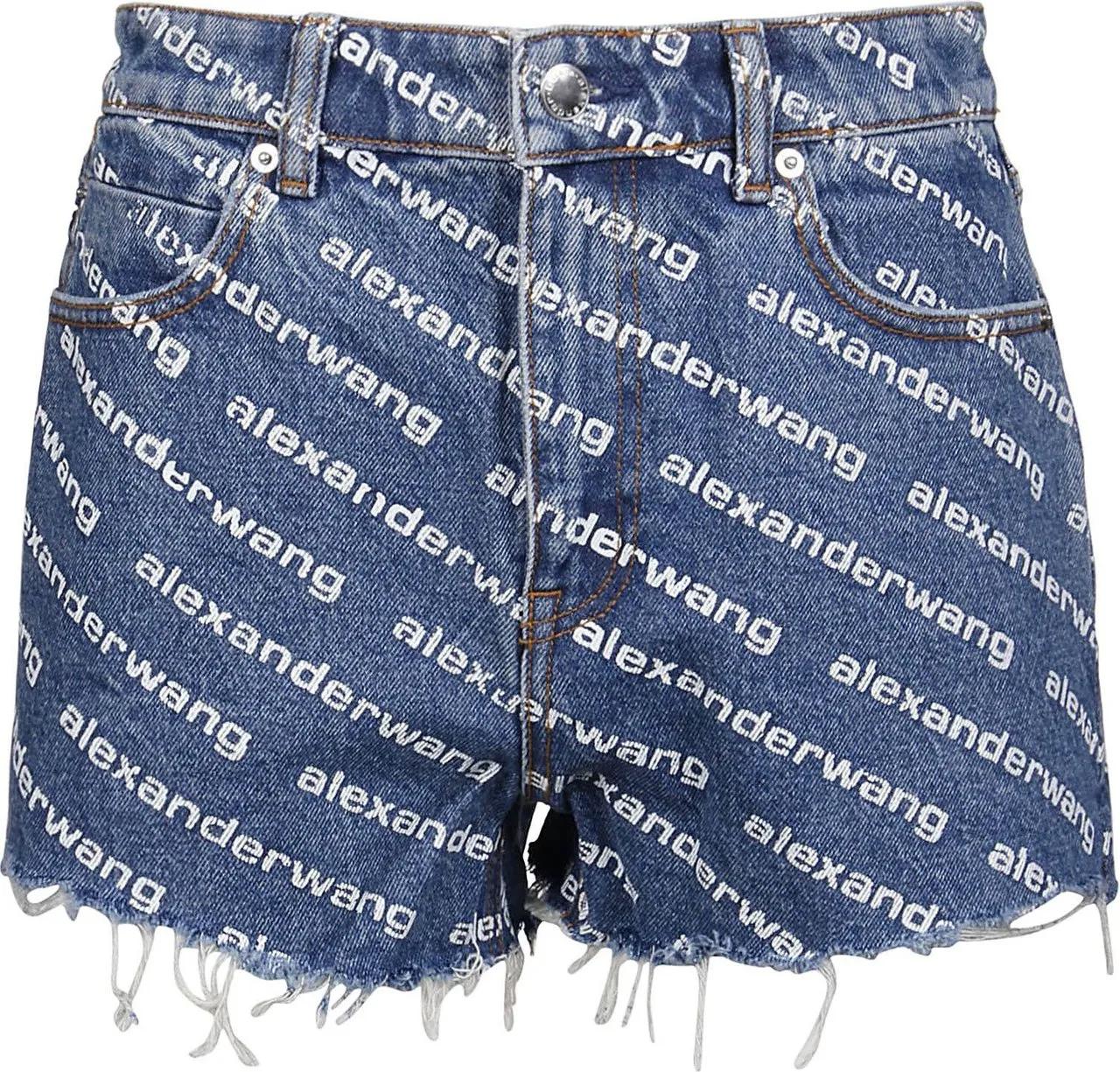 Thumbnail - Alexander Wang - Logo Bite Short Blue - Größe 27 - blue