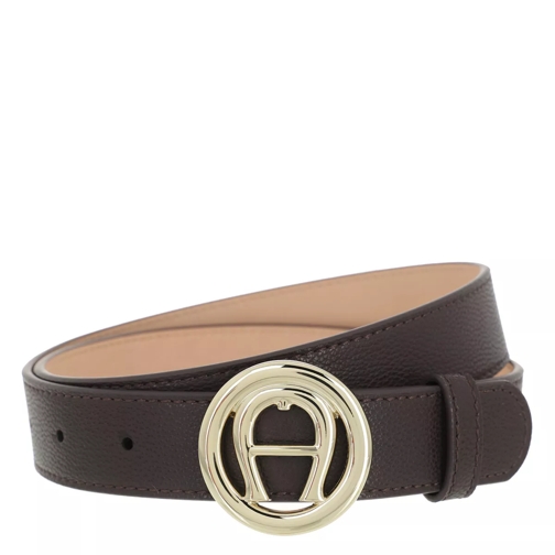 AIGNER Livia Belt 3 cm Espresso Brown Leather Belt