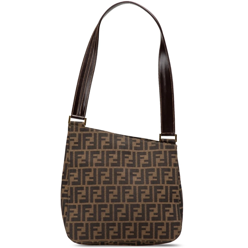 Fendi Schultertasche Zucca Canvas Shoulder Bag braun