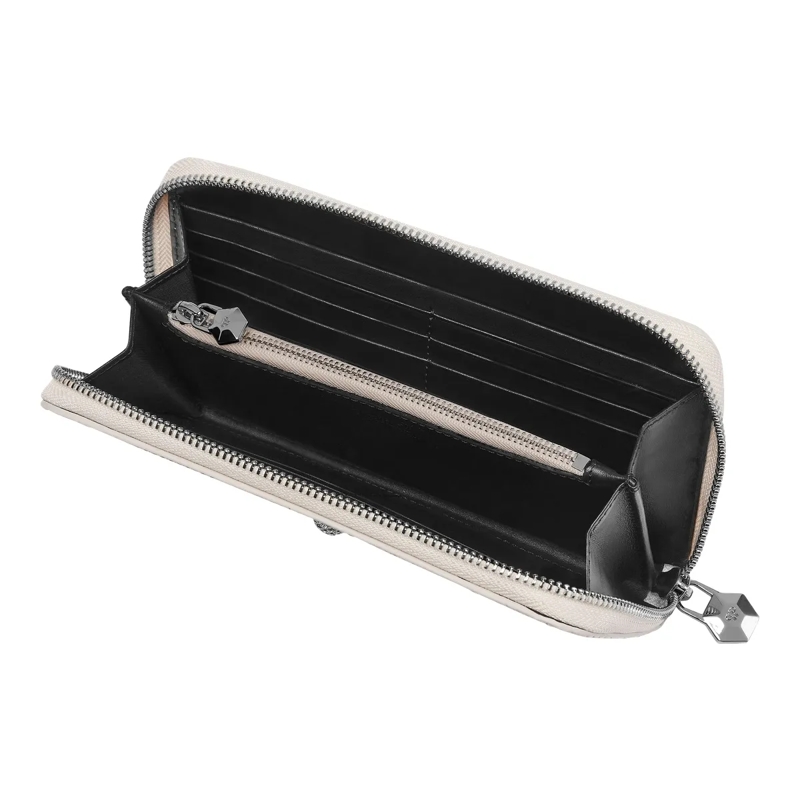 Philipp Plein Geldbörse Mid-Zip Brieftasche Cocco Crocco Print beige(Image 4)