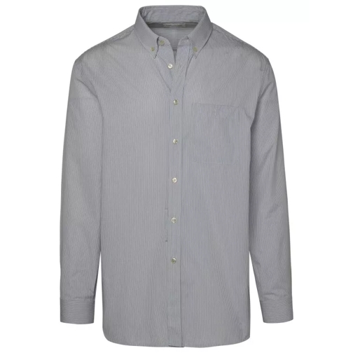 Saint Laurent Cassandre Two-Tone Shirt Grey 