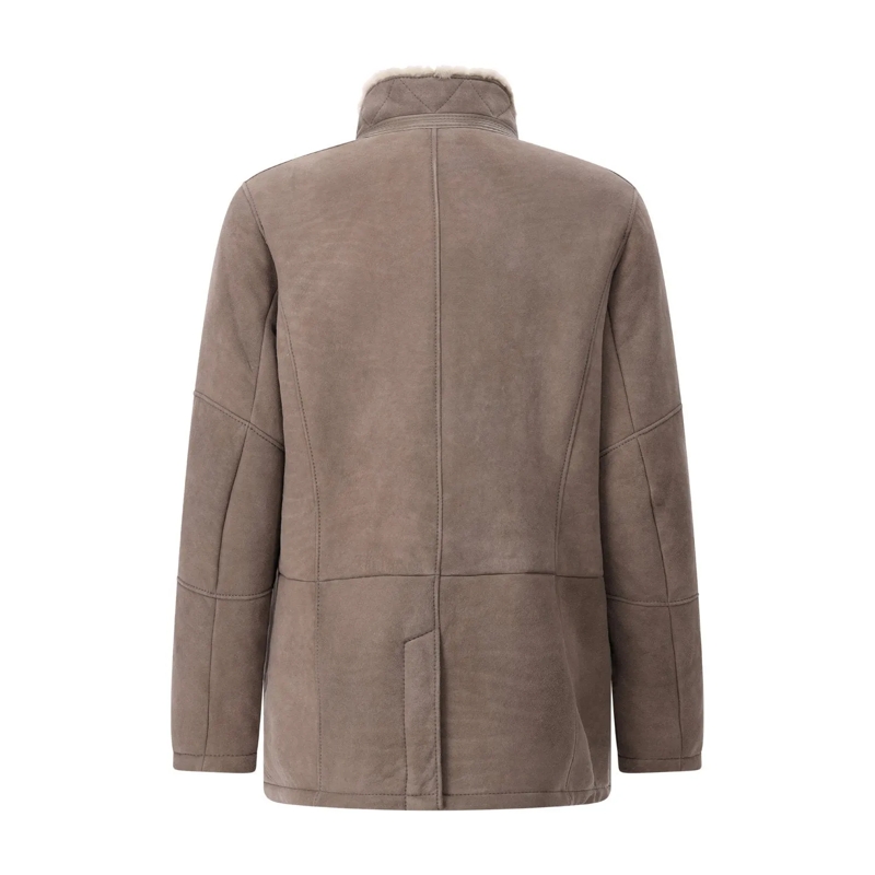Werner Christ Shearling-Jacke Mantel Antony aus Lammfell Braun(Image 8)