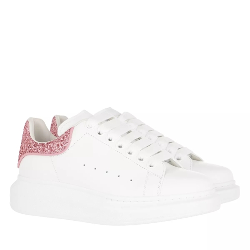 Alexander McQueen Sneakers Leather White Pink scarpa da ginnastica bassa
