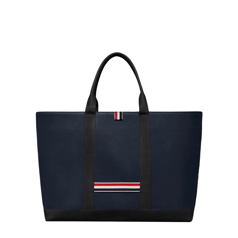 Thom Browne Fourre-tout Structured Medium Tool Tote With Drawstring Closur Black