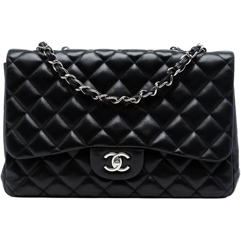 Chanel Schultertasche Jumbo Classic Lambskin Single Flap schwarz