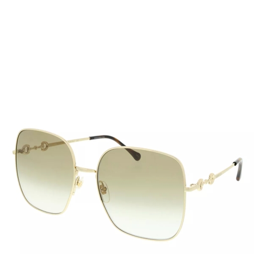 Gucci GG0879S-002 61 Sunglass WOMAN METAL GOLD Sonnenbrille