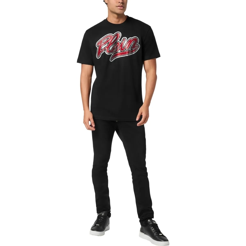 Philipp Plein T-Shirt T-Shirt Rundhalsausschnitt Ss Signature Verziert schwarz(Image 4)