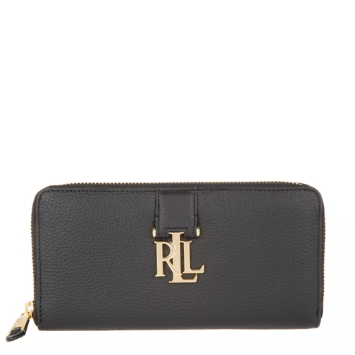 Lauren Ralph Lauren Carrington Leather Zip Wallet Black Portafoglio con cerniera