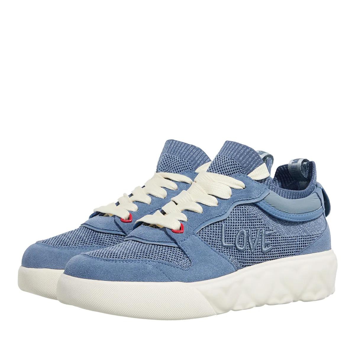 Love Moschino Sneakers - Heart Love Sneakers Donna - Gr. 35 (EU) - in Blau - für Damen