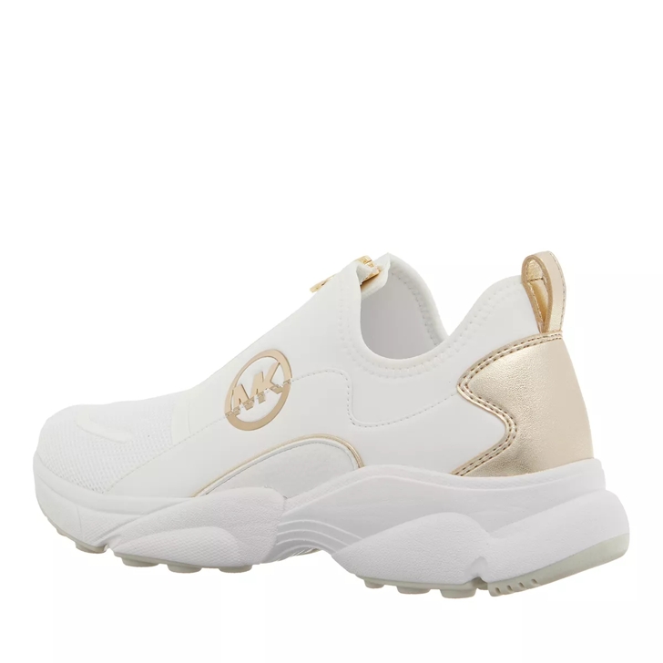 Michael kors white on sale and gold trainers