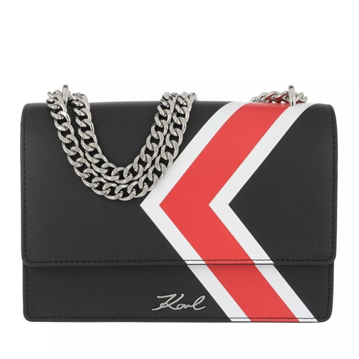 Karl Lagerfeld K/Stripes Shoulder Bag Black Borsetta a tracolla