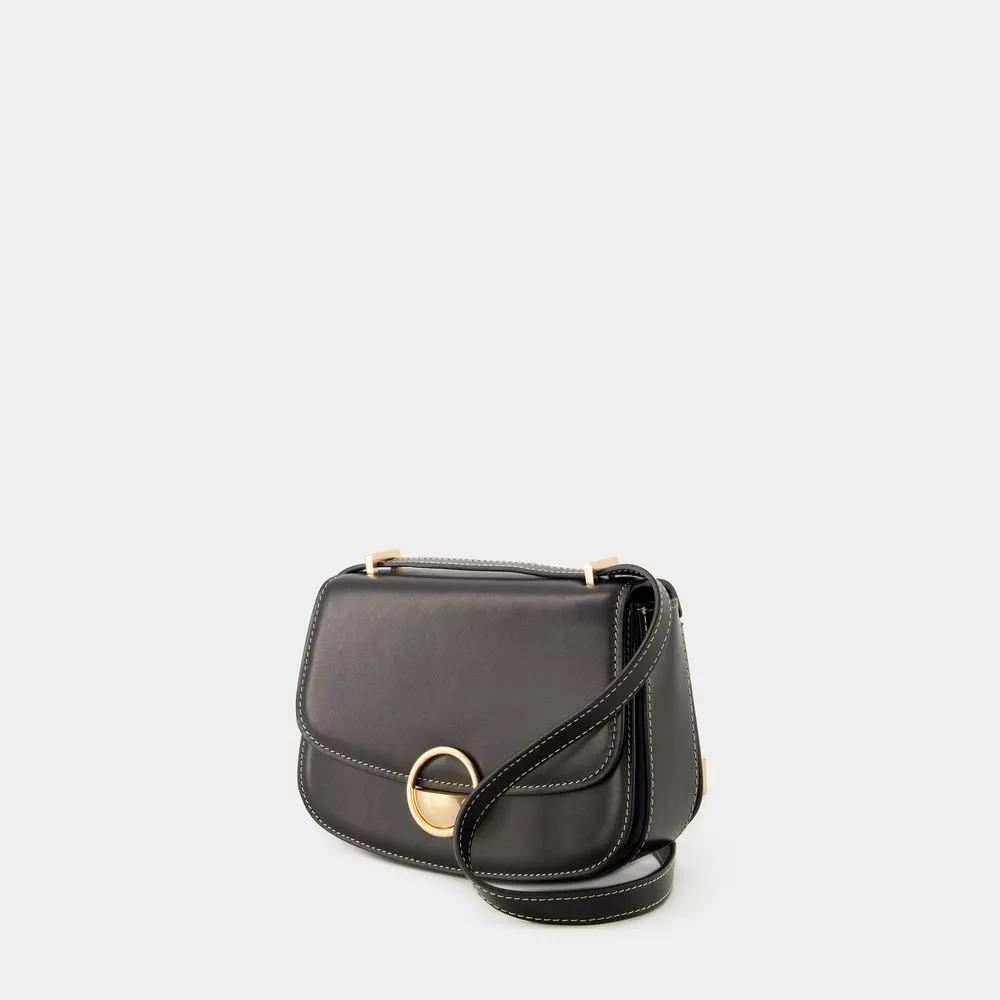 Vanessa Bruno Shoppers Pm Crossbody Leather Black in zwart