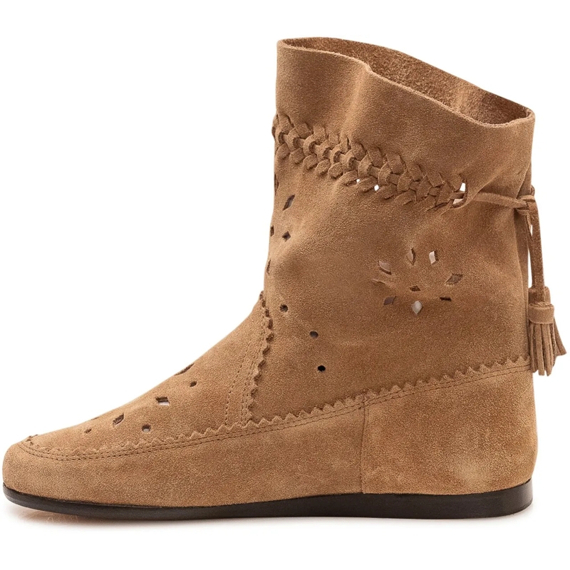 Isabel Marant Stiefel Stivaletto Woosta con Trafori e Nappine beige(Image 4)