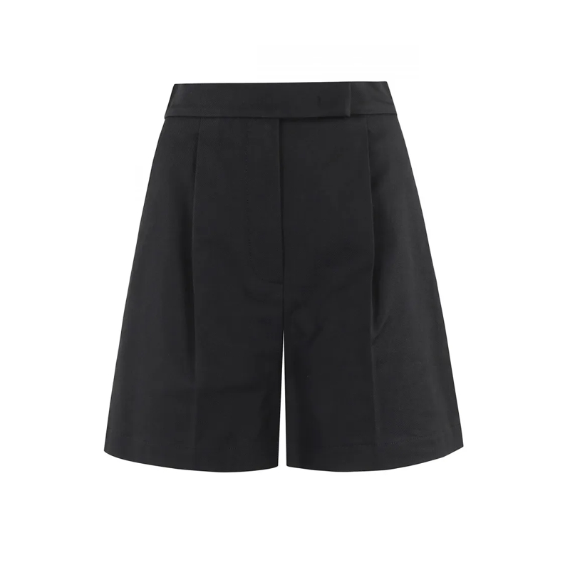 Max Mara Legere Shorts High-Waisted Black Bermudas With Tailored Silhouet Black