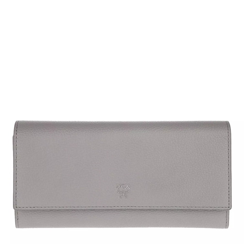 MCM Milla Zip Wallet Large Arch Grey Flap Wallet