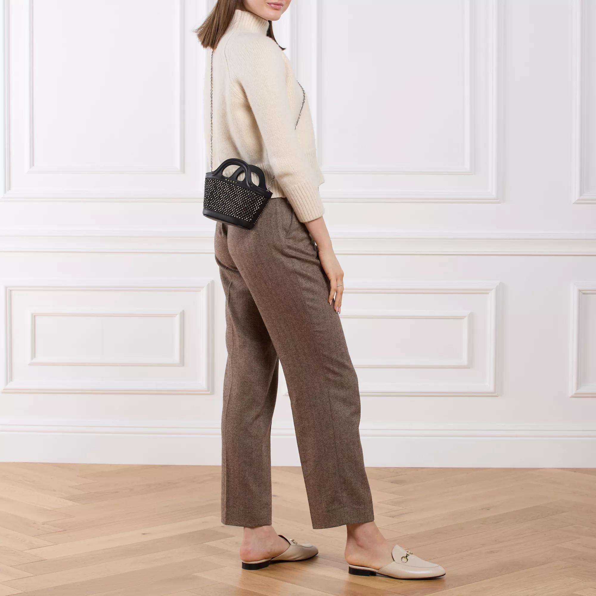 Marni Tropicalia Micro Schoudertas Kristalversiering Black Dames